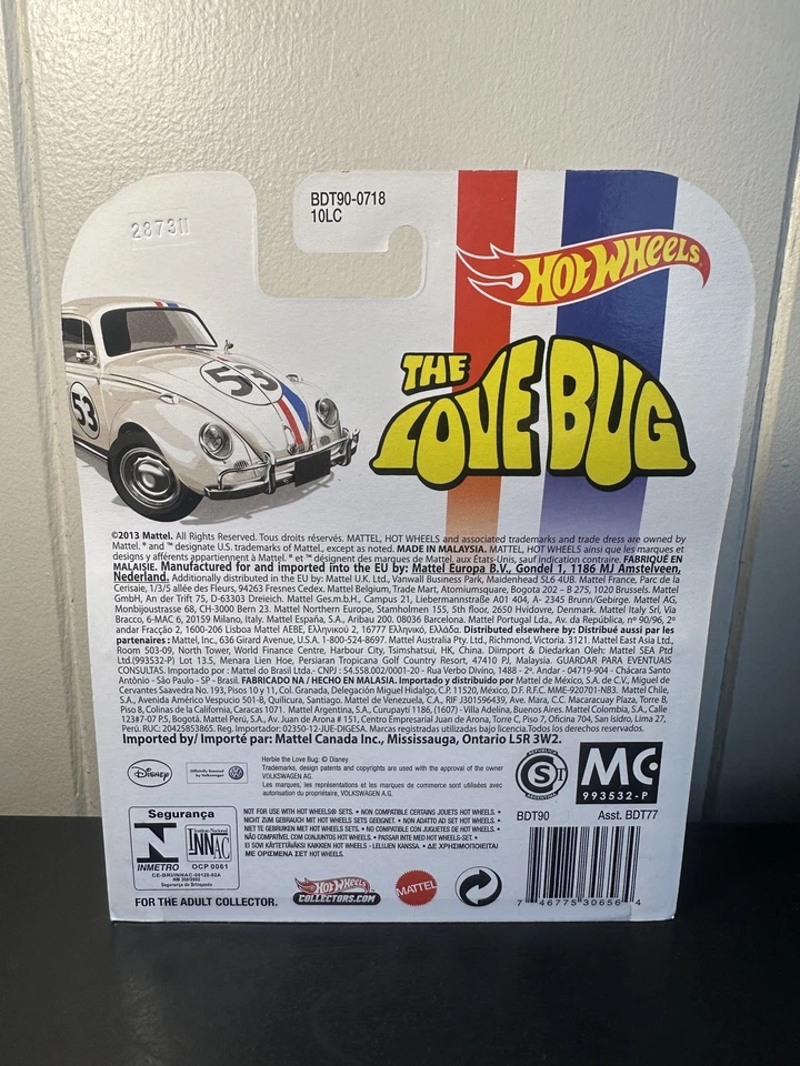 Hot Wheels 2014 Retro Entertainment Herbie The Love Bug Volkswagen Beetle Foto 4 de 4
