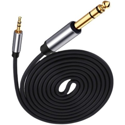 Portable 3.5mm to 6.35mm Stereo Cable for Headphones and Musical Instrument