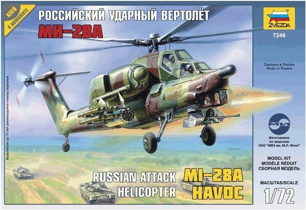 Modellino aerei elicotteri kit di montaggio Zvezda MIL-Mi 24 da montare