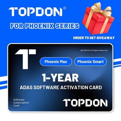 1-Year Update TOPDON ADAS Software Subsription Card for Phoenix Max Smart ELITE 