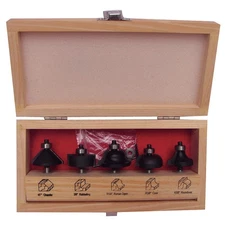GRAINGER APPROVED 16Y554 Router Bit Set,6 Pc,Carbide Tipped 16Y554
