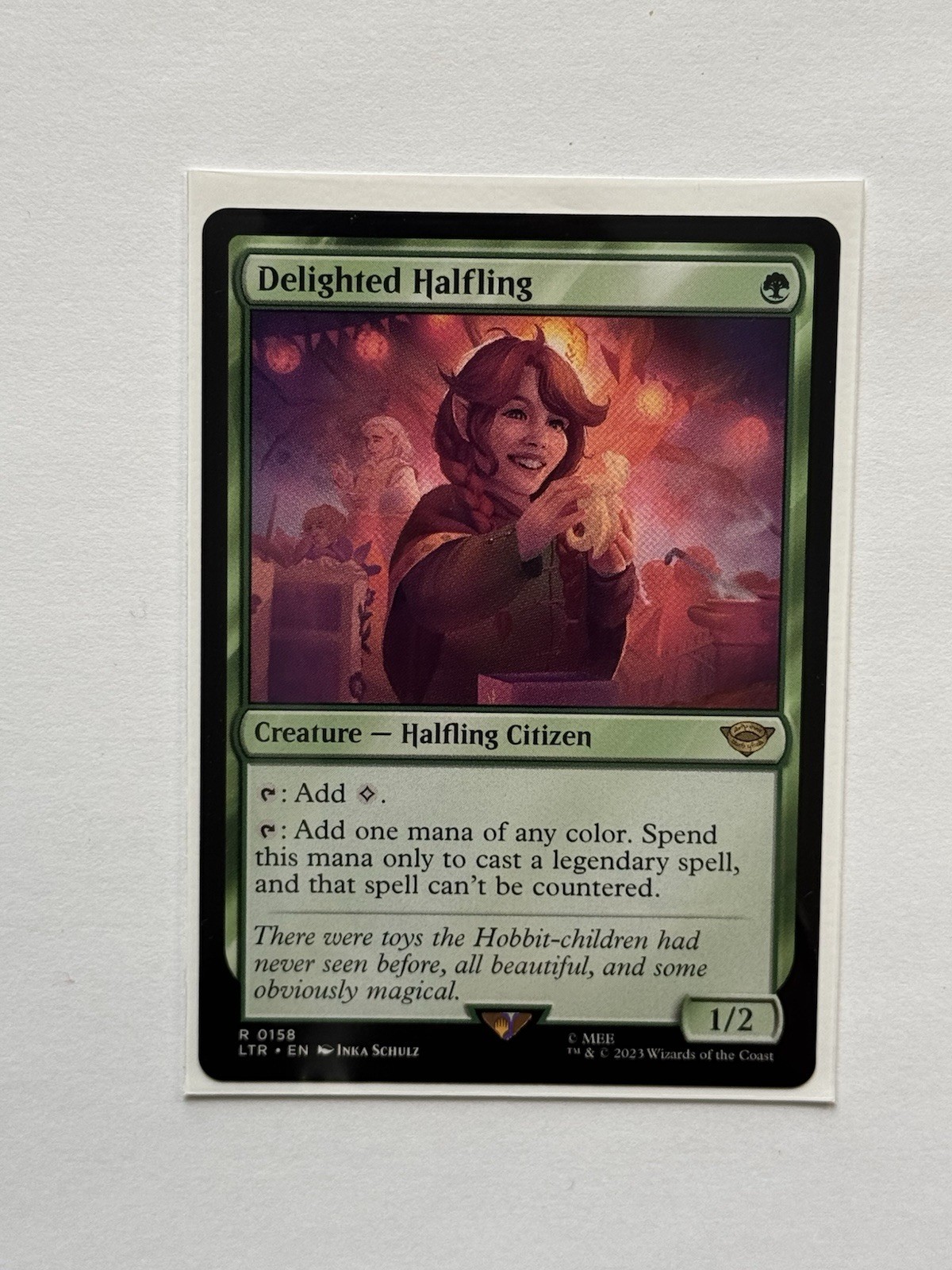 MTG Delighted Halfling LTR #158 Rare Lord of the Rings Tales of Middle-earth NM