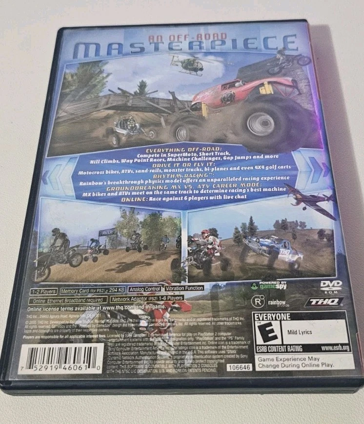 Videojuego MX vs. ATV Unleashed (Sony Playstation 2, 2005) THQ GH ps2 COMPLETO Foto 2 de 4
