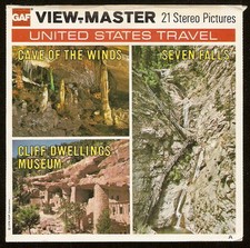 CAVE OF WINDS Manitou Springs 7 FALLS COLORADO ViewMaster 3 Reel Pack A 334 a