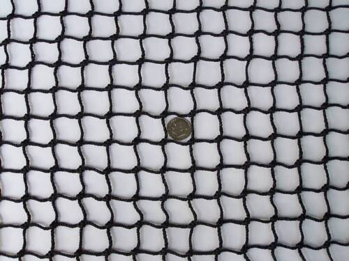 12' x 12' Golf Hockey Impact Backstop Net Black Square Nylon Net 1" Mesh #18 - Picture 2 of 3