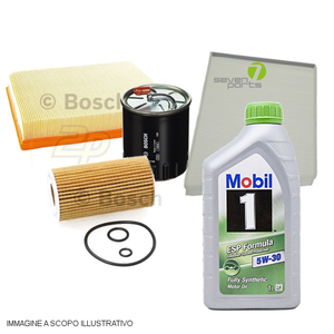 4er Satz Filter Und 7 Lt Motoröl Mobil1 5w30 Kf0093fo Mercedes C