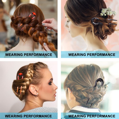 3PCS Hair Styling Tool Chopstick Hair Clip Hair Pin Stick Cellulose Acetate Hair - Picture 5 of 12