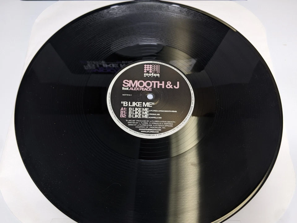 2004 Smooth & J - B Like Me Deep House Techno 12" Vinyl Motus Electronic L3 Foto 4 de 4