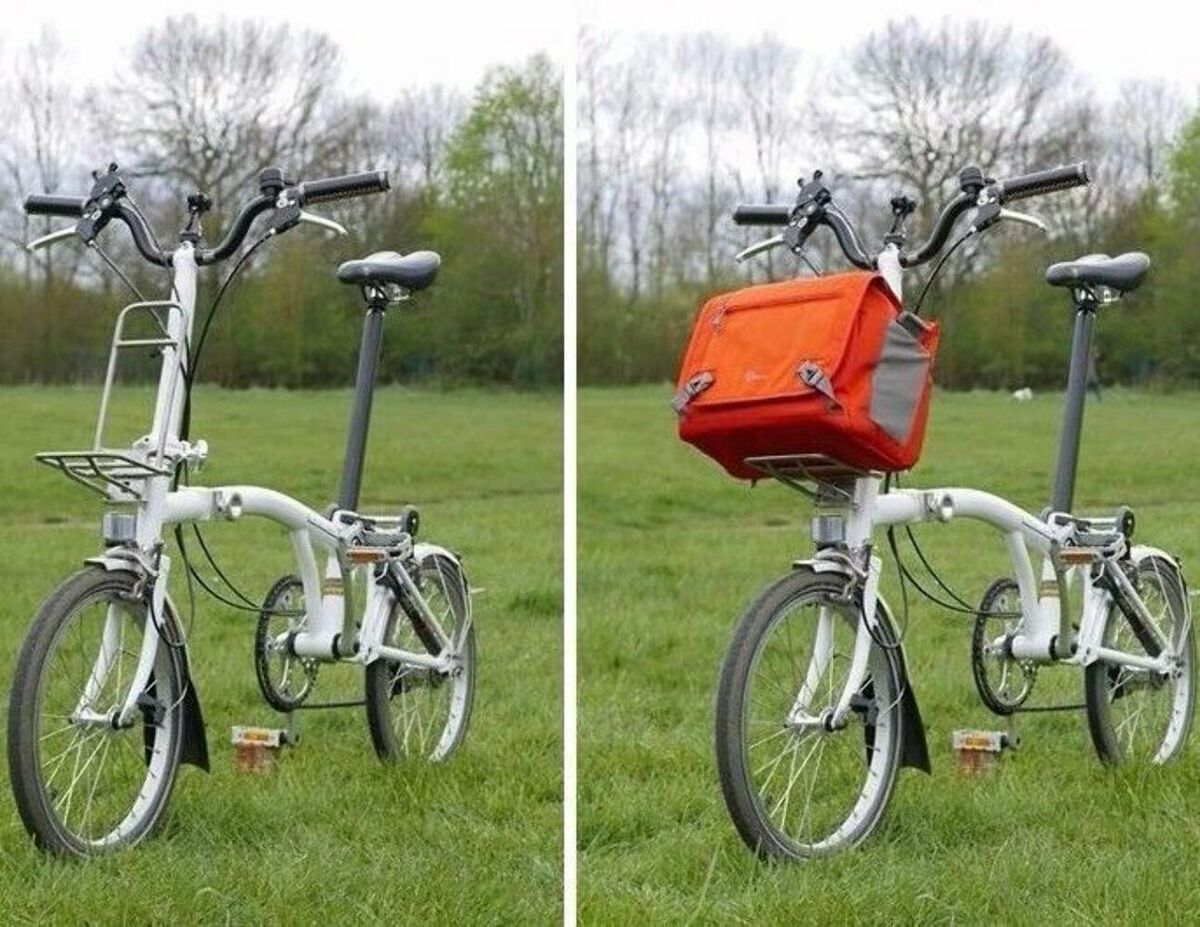 Reinforced Titanium front rack for Brompton (H&H) | eBay Reinforced Titanium front rack for Brompton (H&H) | eBay