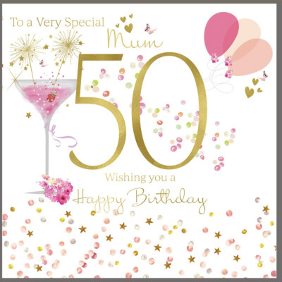 Word N Wishes Mum 50th Birthday Card - Burnell's Gifts - View #5