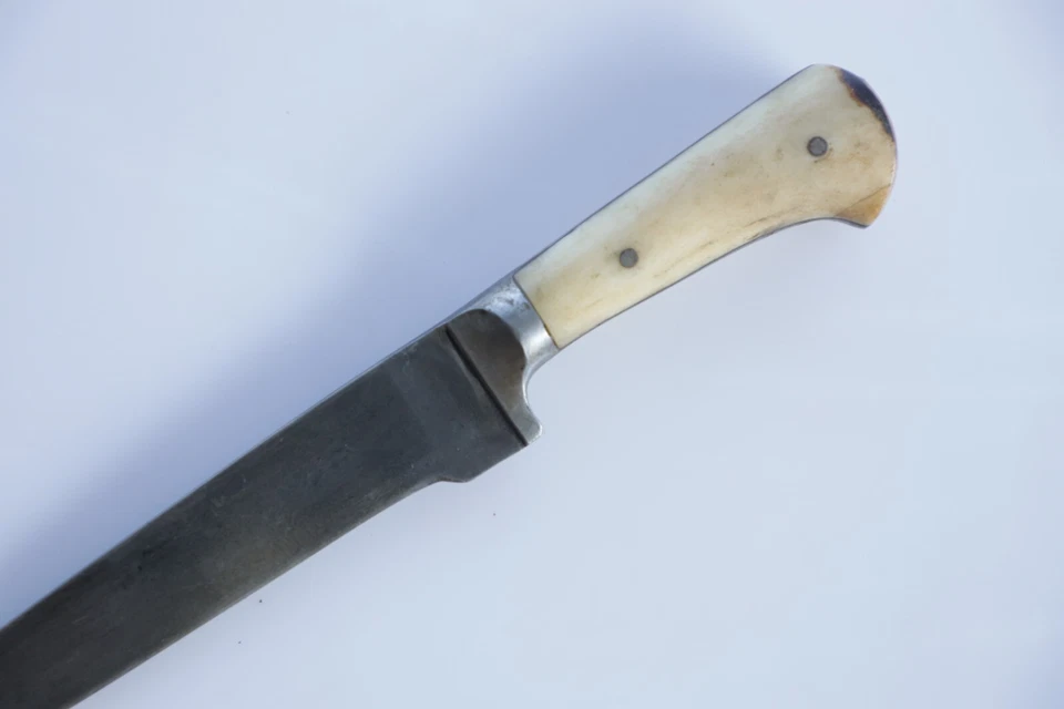 HOJA DE ACERO WOOTZ INDO PERSA MOGOL TARJETA DAGA HUESO MANGO PESH KABZ Foto 4 de 4