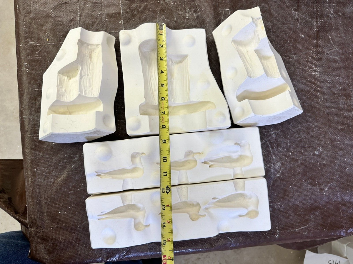 Vintagemukunodeckセットnerudesignworks/MOLD VINTAGE NIELSON CERAMIC MOLD #10 & #12 SITTING GULL & SMALL