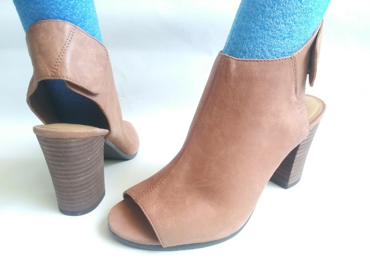 Peep toe shop slingback booties