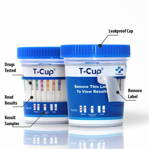 NEW Mintegrity Drug Test 10-Panel T-Cup Urine Home Kit 75-Pack #MI-TDOA-3104A3 - Picture 2 of 10