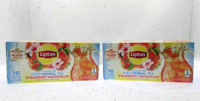 Lipton Iced Herbal Tea ~ 2oz ~ Strawberry Watermelon ~ 16 ...