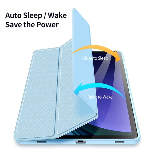 For Samsung Galaxy TAB S9 FE Plus Case Acrylic+TPU Classic Leather Smart Stay - Picture 5 of 10