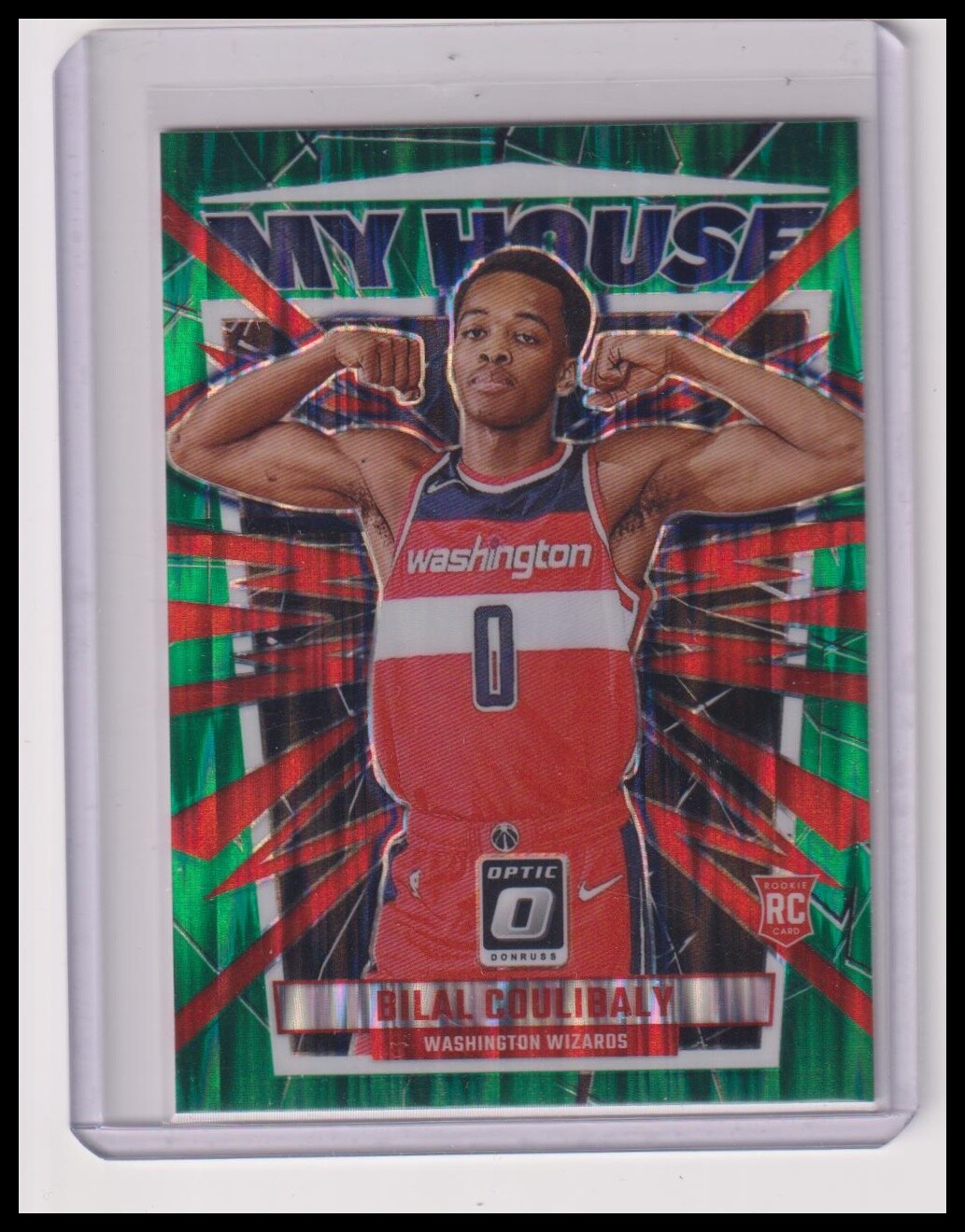 2023-24 Donruss Optic Bilal Coulibaly RC #16 My House Green Shock Wizards