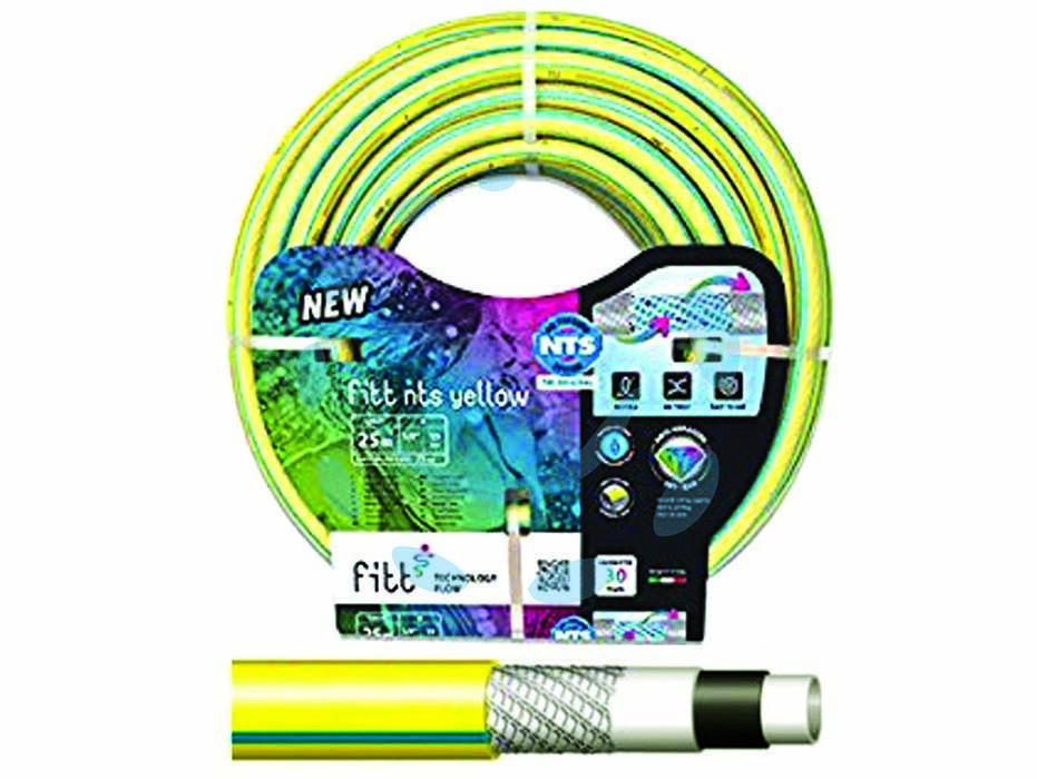 Tubo Innaffio Per Irrigazione 6 Strati Antitorsione Giallo Flessibile 1 Da 50 Mt 86199567
