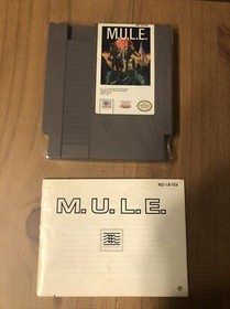 NES CIB M.U.L.E. (Nintendo 1990) Complete W/ Manual & Foam MULE