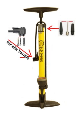 Fahrrad Hochdruck Standpumpe CBK-MS BEE 8 Bar alle Ventile ( beto tek )