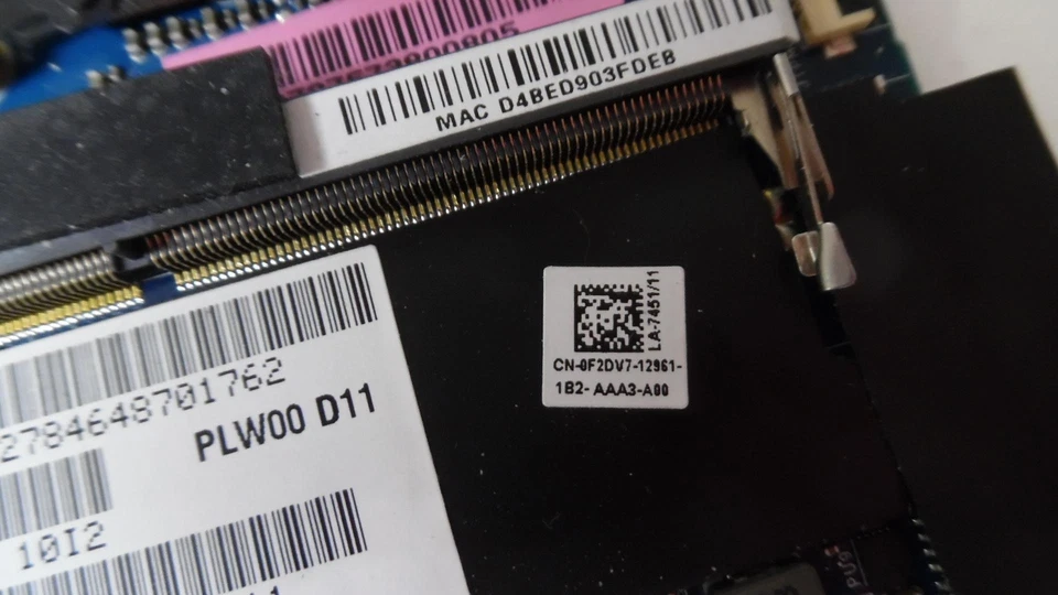 0F2DV7 Dell XPS 15z L412z - i7-2640U@2.8GHz - Motherboard - 0F2DV7 - Image 4 of 4