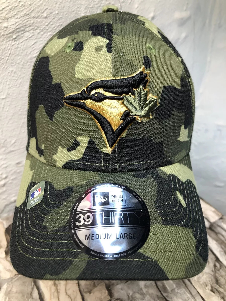 New Era 39Thirty TORONTO BLUE JAYS Military Camo Baseball Flex Armed Forces  Hat