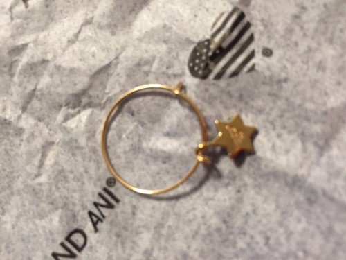 Anillo de alambre expandible Alex and Ani Star of David con encanto ~ relleno de oro 14K - Imagen 3 de 5