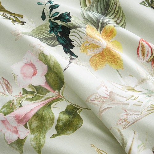 Funda nórdica reversible RHS exótica floral 100 % algodón 200 TC ropa de cama verde - Imagen 10 de 12