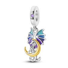 MULA European Moonlight Dragon DIY Charm CZ Fit Women Bracelet 925 Silver Plated