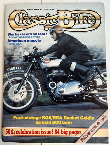 1984 Classic Bike Magazine 1942 750cc Harley WLA Husqvarna V-twins