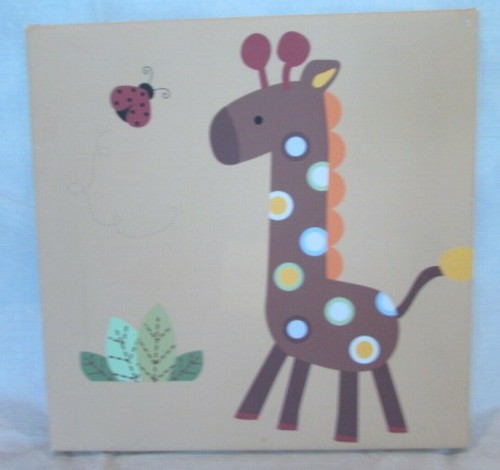 Monkey and Giraffe Paintings for Nursery or Safari Wall Hangings 9" x 9" - Picture 3 of 4