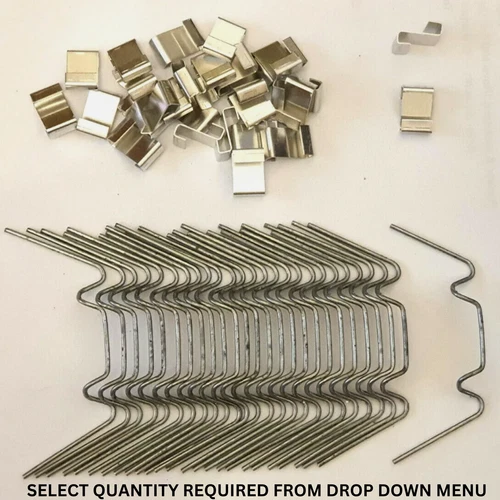 Greenhouse Glazing Glass Clips W + Z or Mixed Pack Spring Wire Glass Fixing Clip