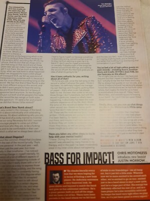 CHRIS MOTIONLESS IN WHITE A4 PAGE POSTER KERRANG  MAGAZINE