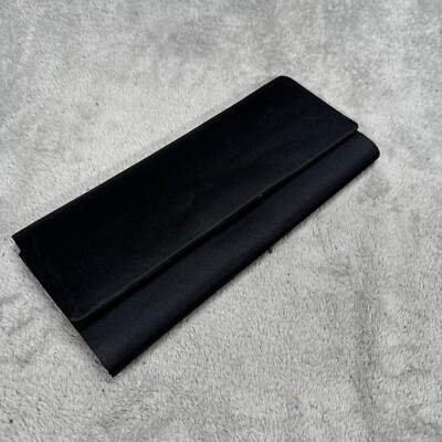VTG Meier & Frank Clutch Purse Black Fabric 10 x 4 inches