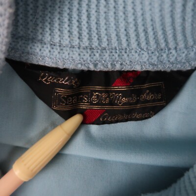 Vintage 60s 70s Derby Jacket Sports USA Size L Large Baby Blue