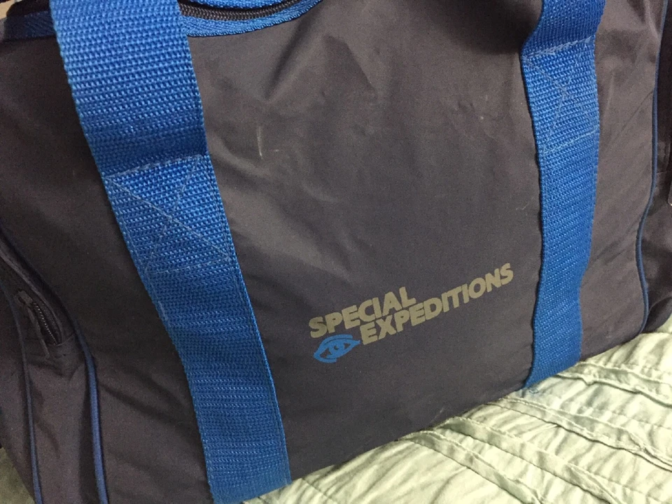 Bolso de Lona Pequeño Lindblad Special Expeditions De Colección Años 90 Bajo Asiento Foto 3 de 3