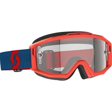 Scott Split OTG Goggle - Dark Blue/Neon Red - Clear Works 285537-7698113