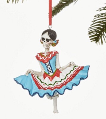 Holiday Lane Day of Dead Mariachi Ornaments - Set of Four - New
