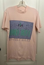 VTG T-shirt 80s 90  s Beverly Hills Rodeo Drive M Single Stitch Made In USA Pink