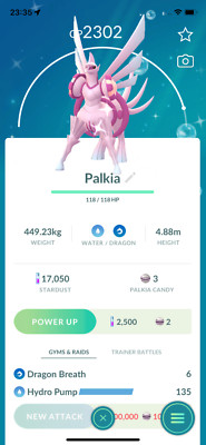Shiny Palkia Origin Form ! Registered or Unregistered ! 30 Days Friendship !! Go
