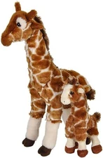 Rhode Island Novelty Birth of Life Giraffe with Baby Plush Toy 14.5" and 8"