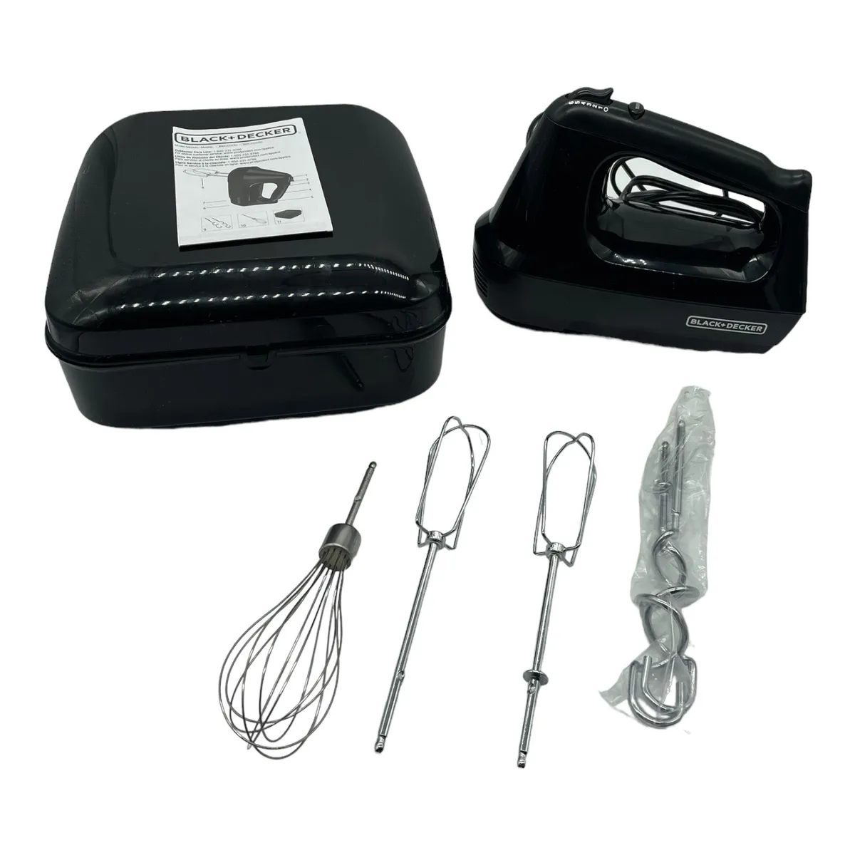 BLACK+DECKER 6-Speed Hand Mixer with 5 Attachments & Storage Case Model  MX3200B 50875809376