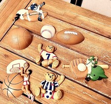 Burwood Homco Plastic Wall Decor Sports children’s- Made In USA Lot Of 8!!