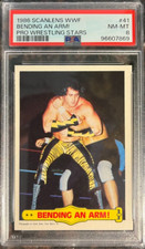 1986 Scanlens WWF #41 Bending the Arm! Brutus Beefcake PSA 8 NM-MT Card