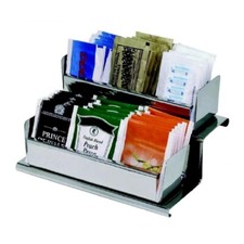 Porta bustine The Zucchero 2 Ripiani Mis. 18x18x12 cm Organizer in acciaio inox