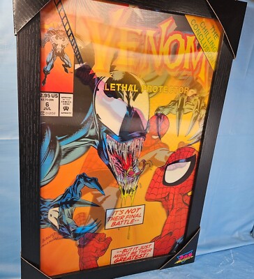 Pop Creations Marvel Spider-Man Venom Comic 19x13 Framed 3D Wall