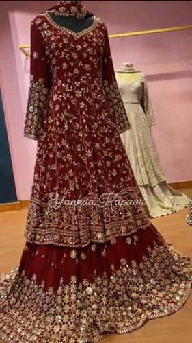 Long Kurti Choli Lehengha Sequin Kurta 