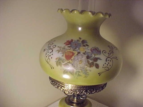 FABELHAFTE Vintage Hurricane GWTW Rüschen Stil elektrische Lampe NACHLASSFUND - Bild 4 von 8