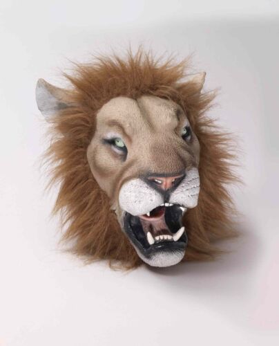 ADULT LATEX LION MASK MADAGASCAR JUNLE ANIMAL LION KING COSTUME MASKS 65641 - Afbeelding 1 van 1