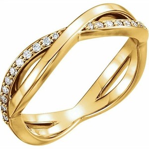 Authentic 925 Silver Infinity-Inspired 1.00 carat Moissanite Ring 14K Yellow Gold Plated